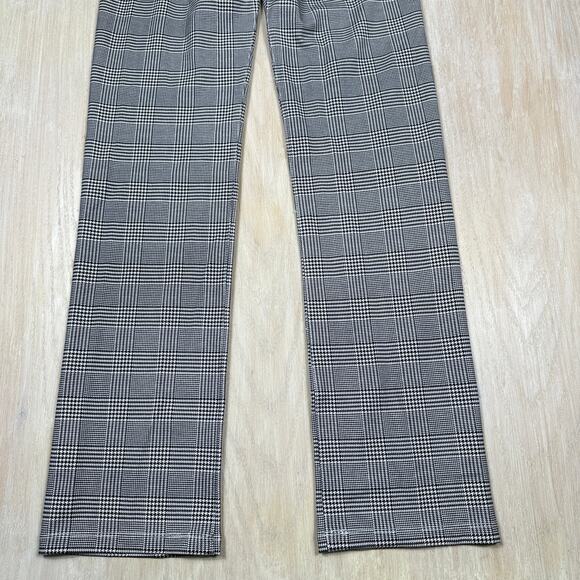 Betabrand Black Glen Plaid Stretch Straight Leg Pull On Dress Pants Small PETITE - Picture 10 of 12